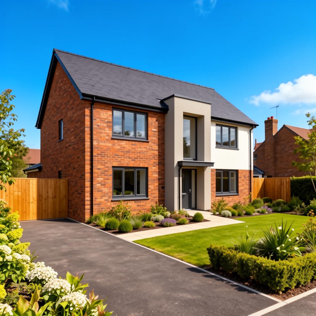Completed new build modern house